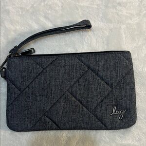 lug Quilted Wristlet Pouch in Dark Gray